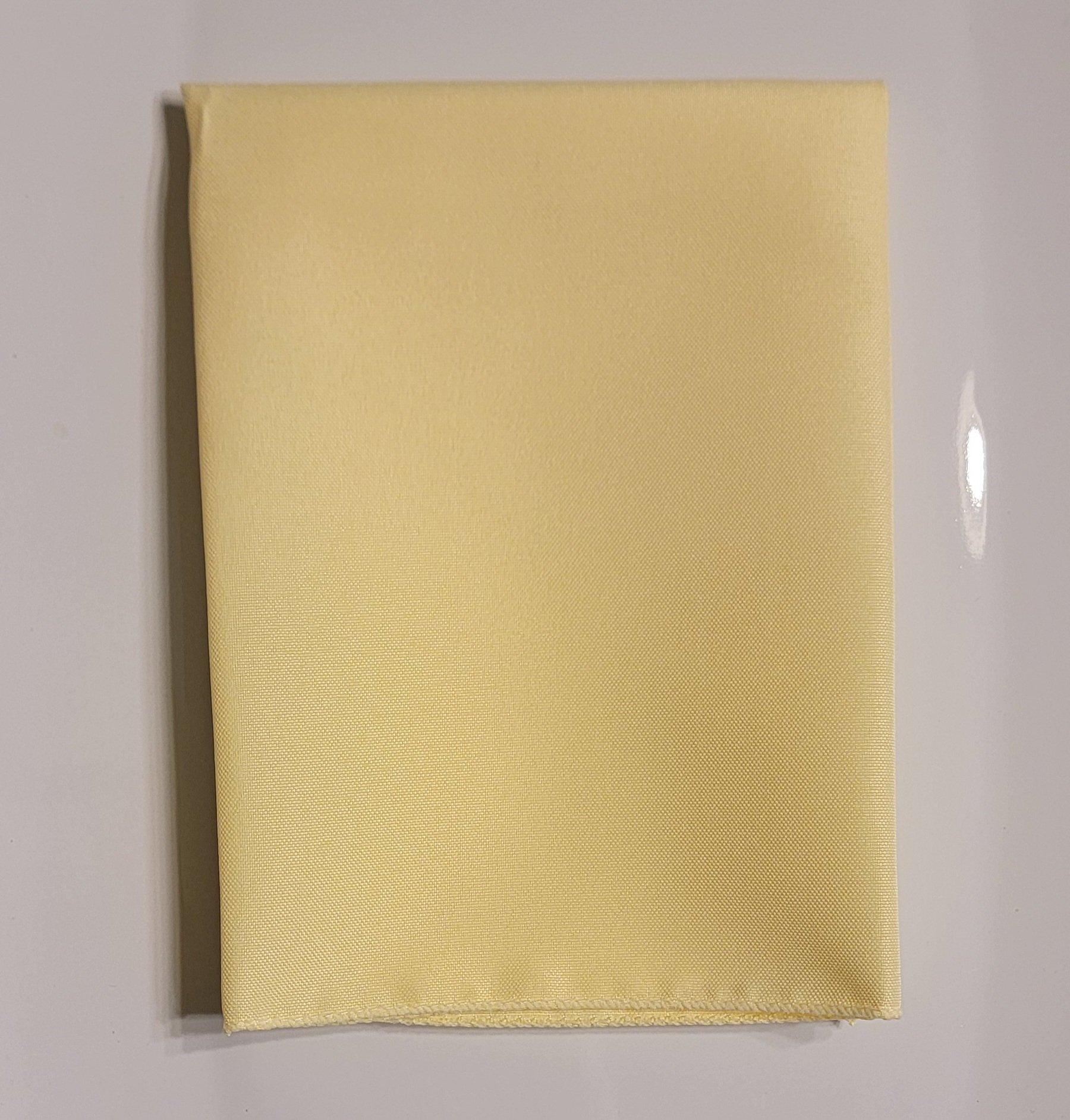 Pale Yellow (Butter) Polyester Cloth Napkins •
17" x 17" •
Quantity in Stock: 15