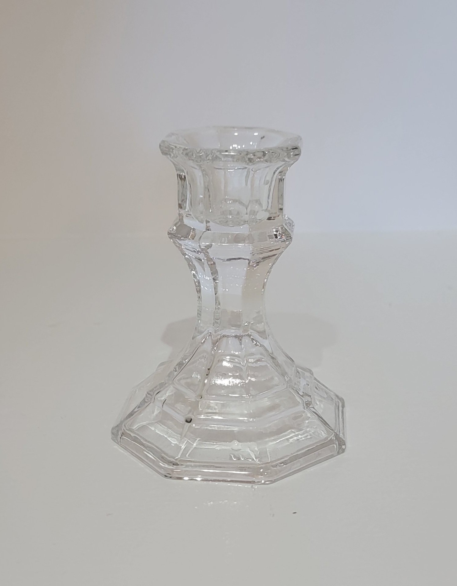Glass Tapered Candle Holder | Quantity in Stock: 16