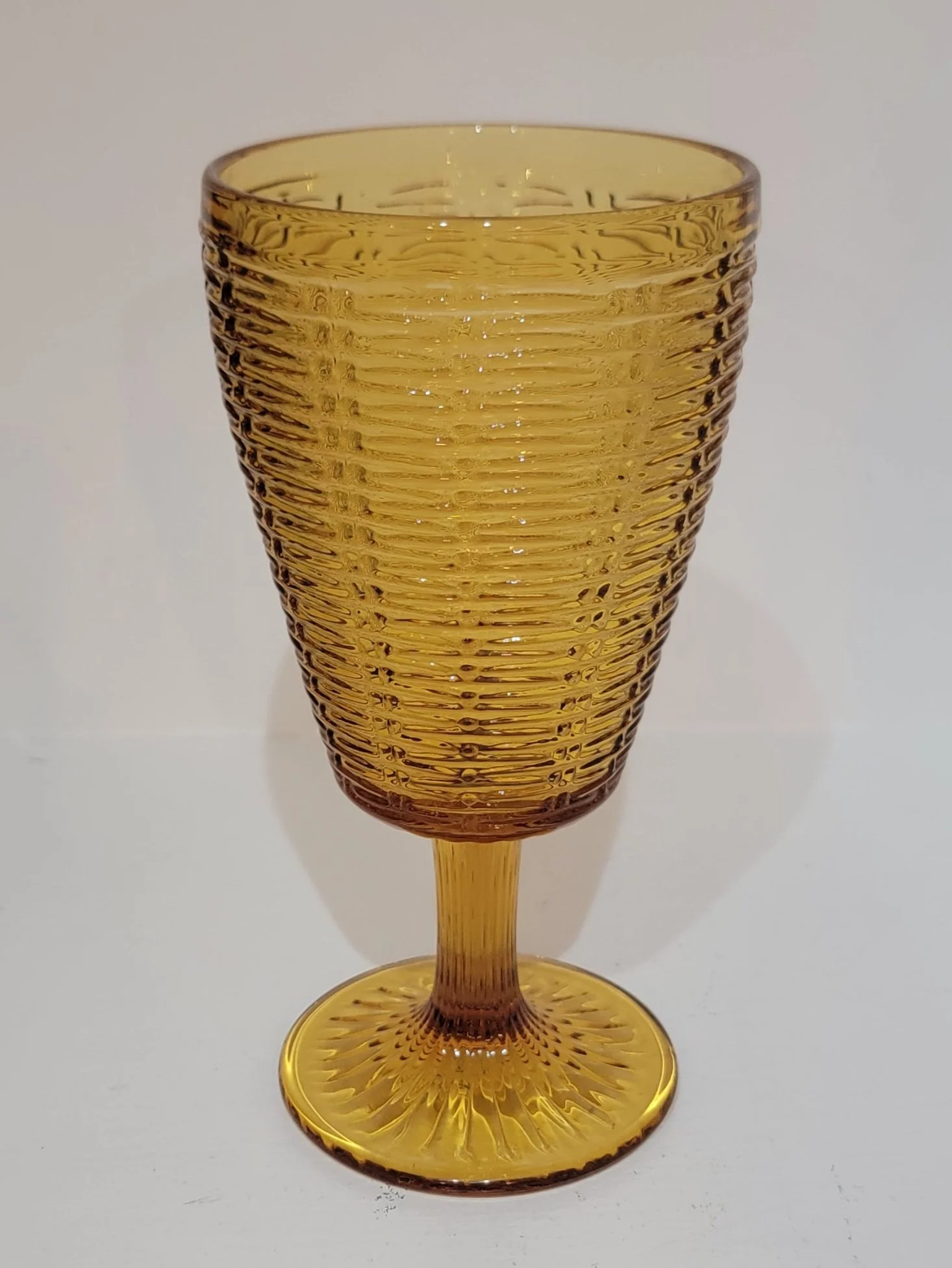 Amber Glass Goblet • Quantity in Stock: 4
