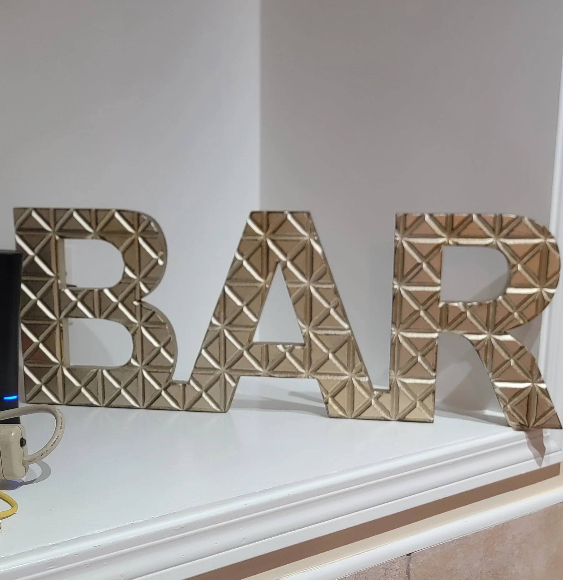 Gold BAR Sign 11" tall; 29" wide