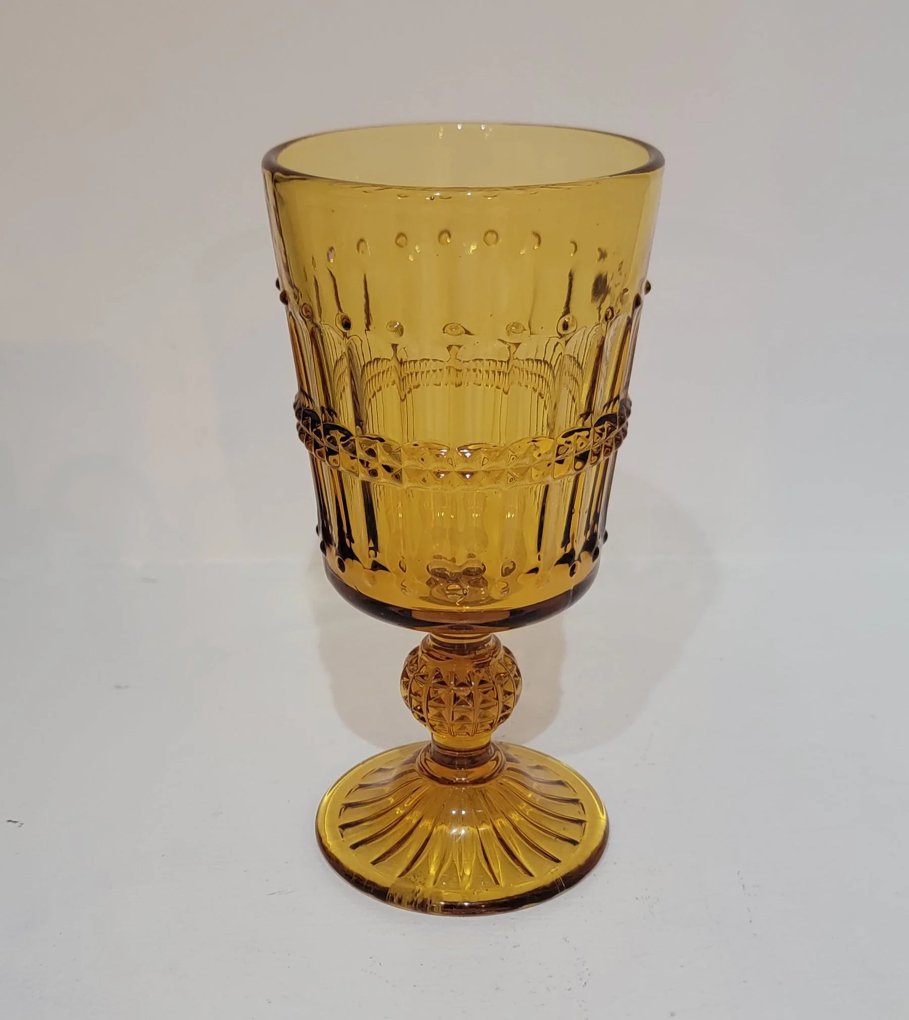 Amber Glass Goblet • Quantity in Stock: 2