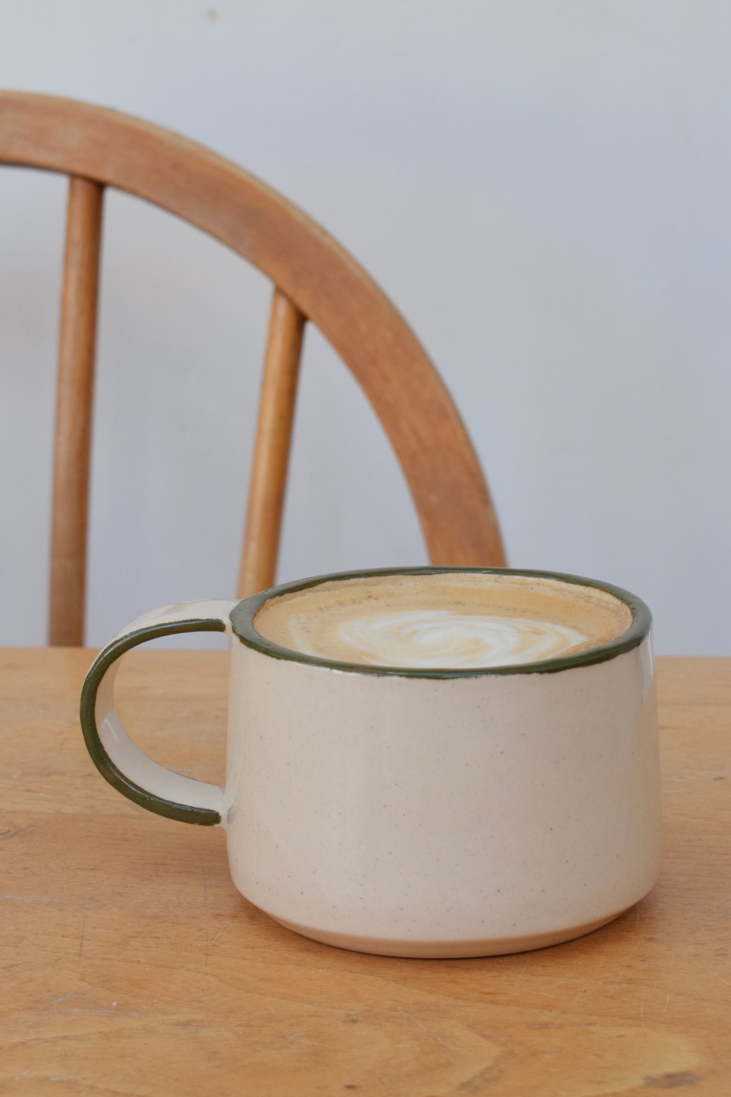 Green Edge Short Mug