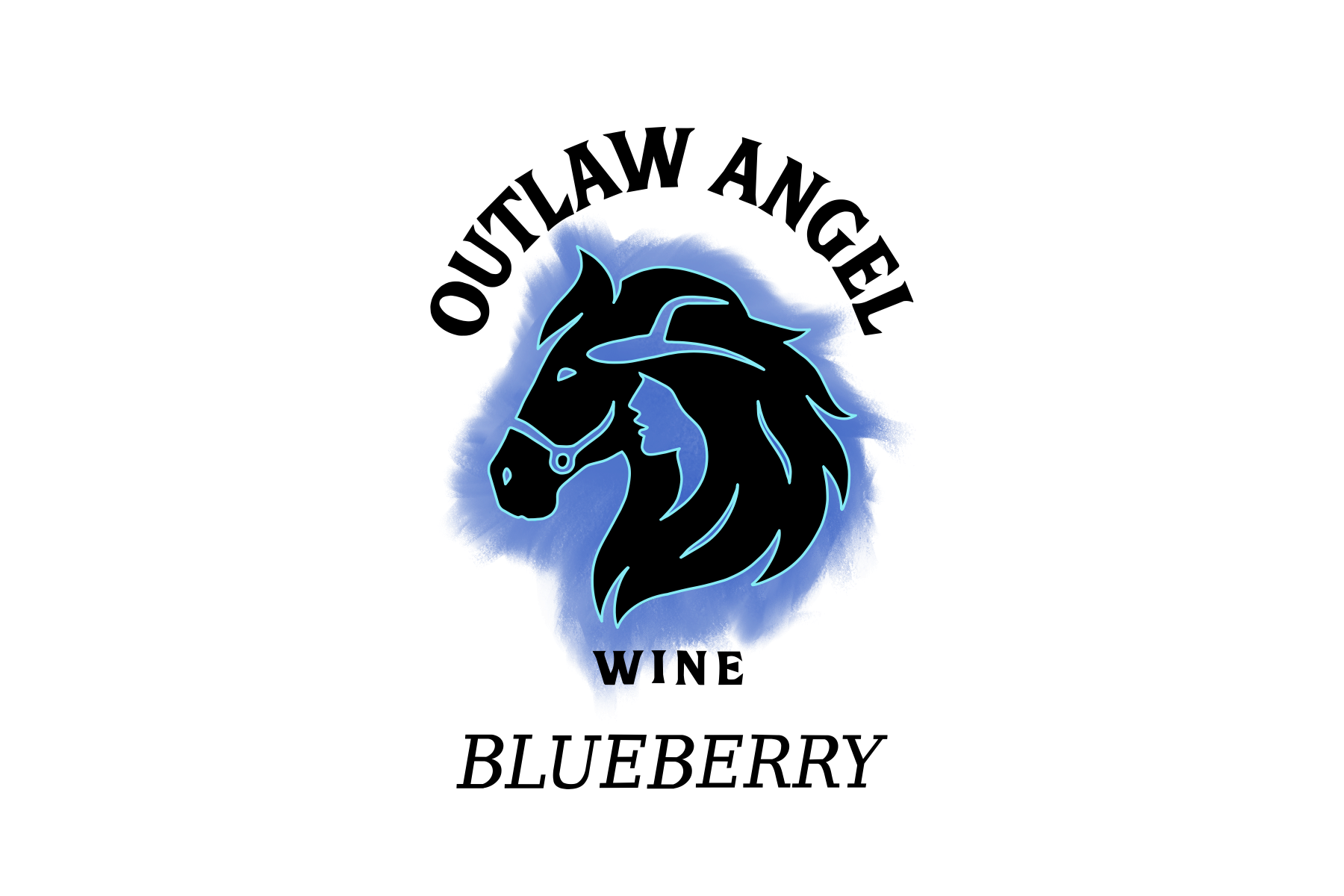A stylized digital illustration of a wolf's head with a human face incorporated into it, surrounded by a blue aura. The text "W" is visible below the illustration.