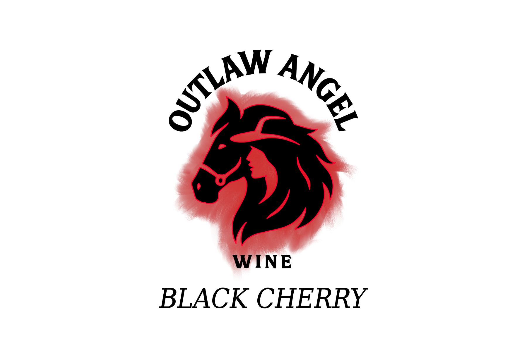 A logo with a red and black horses or woman head, stylized with a mane and a profile of a woman's face within it, featuring a minimalist and fierce design, accompanied by the text 'WILD' underneath.