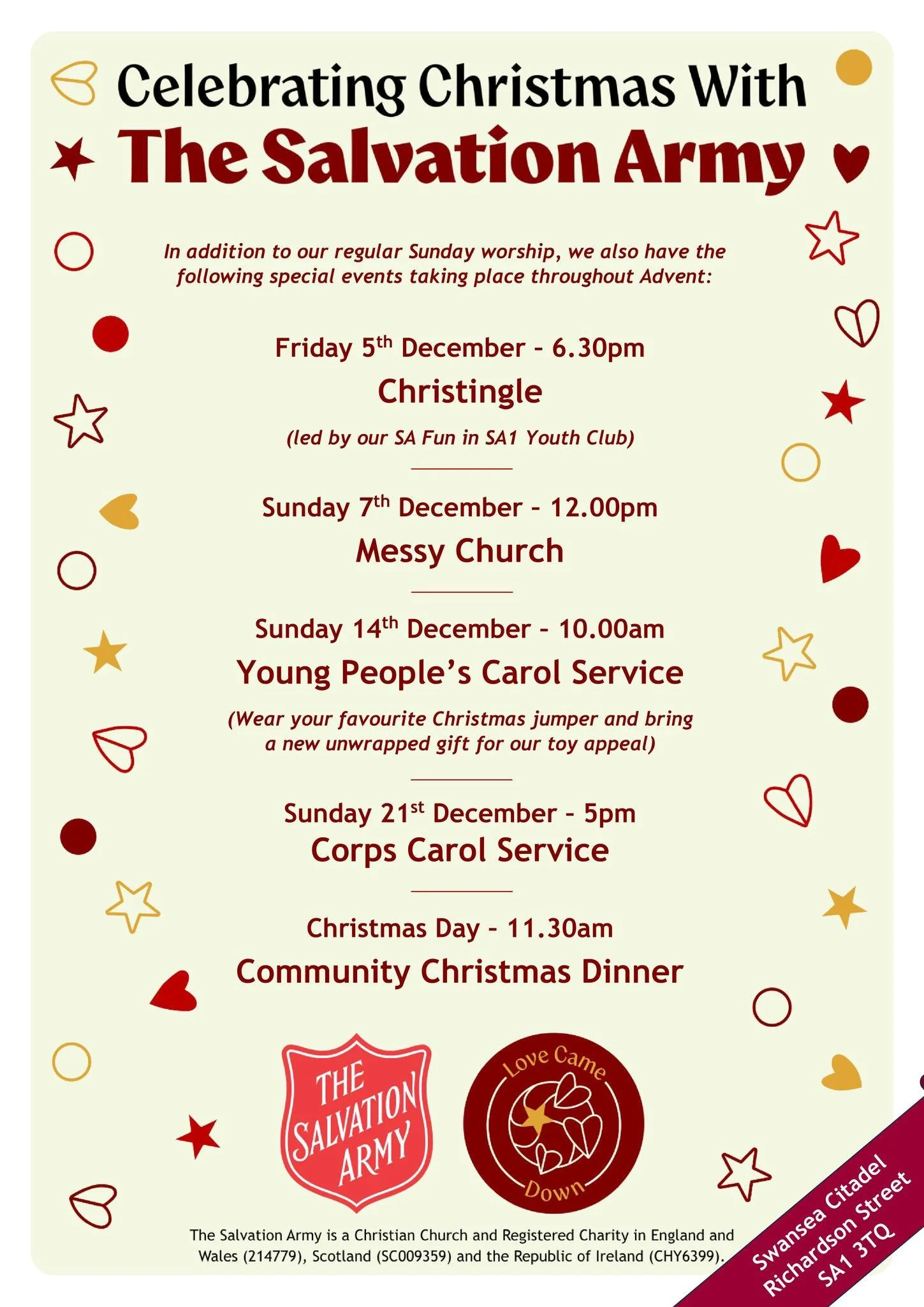 Corps Carol Service (Salvation Army Swansea Citadel)