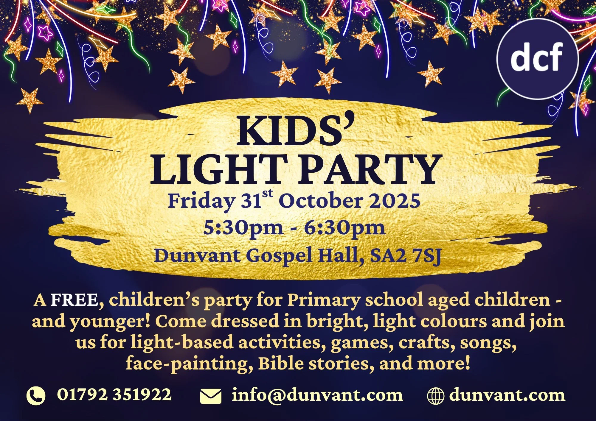Kids' Light Party (Dunvant Christian Fellowship) — Christians of Swansea