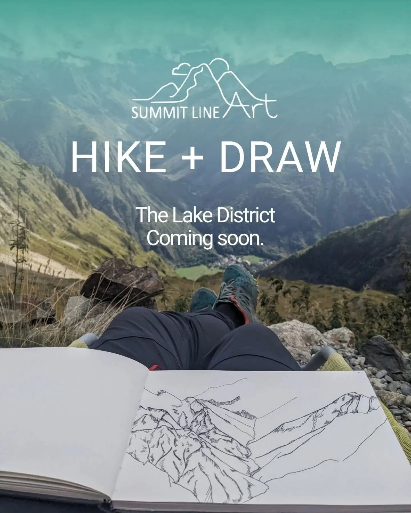 Big news! 🙌 Hike + Draw coming to the Lake District this summer! 
Sign up to my newsletter to be the first to know about dates and details. 

Something I've thought about for a while and excited to make it a reality! 

Watch this space! 

Summit Lin
