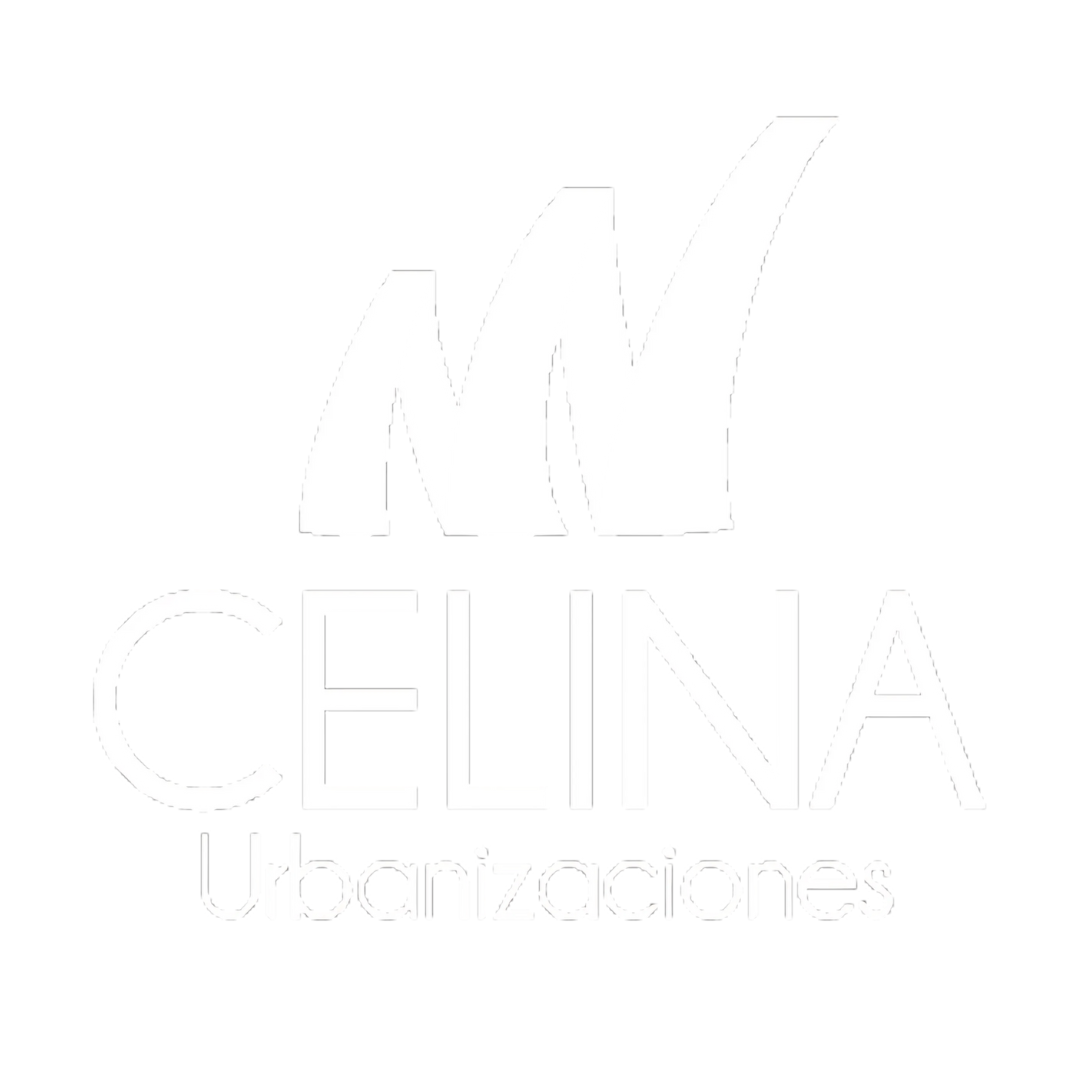 Logotipo de la empresa 'Mycelina Urbanizaciones' en blanco sobre fondo negro.
