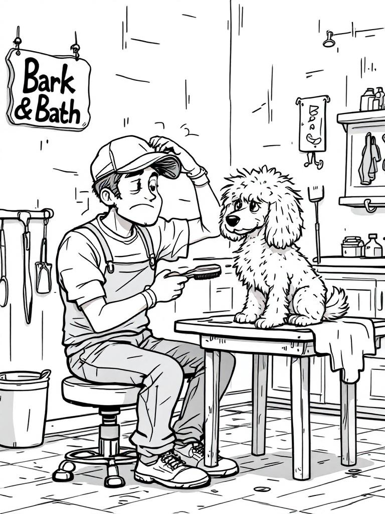 Groomer stressed over matted dog