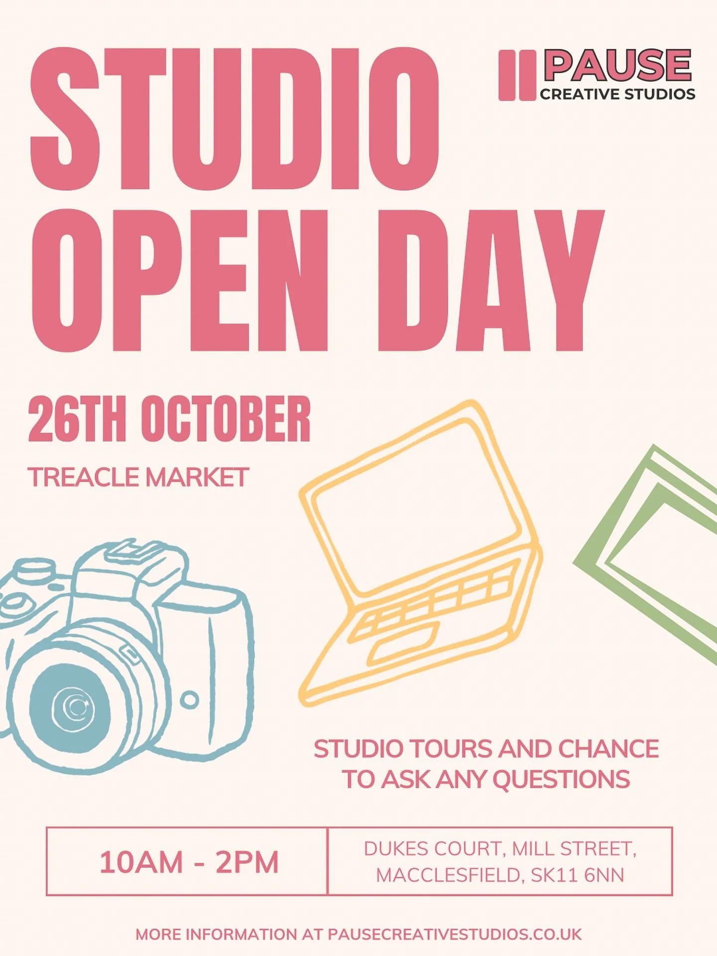 Head to the studio tomorrow for our open day!! 🥰

Our first open studio since opening our doors earlier this month 🌟

We say that our studio is for EVERYONE and we really do mean that 🥰 so pop in and see what we can do for you!

Come with question