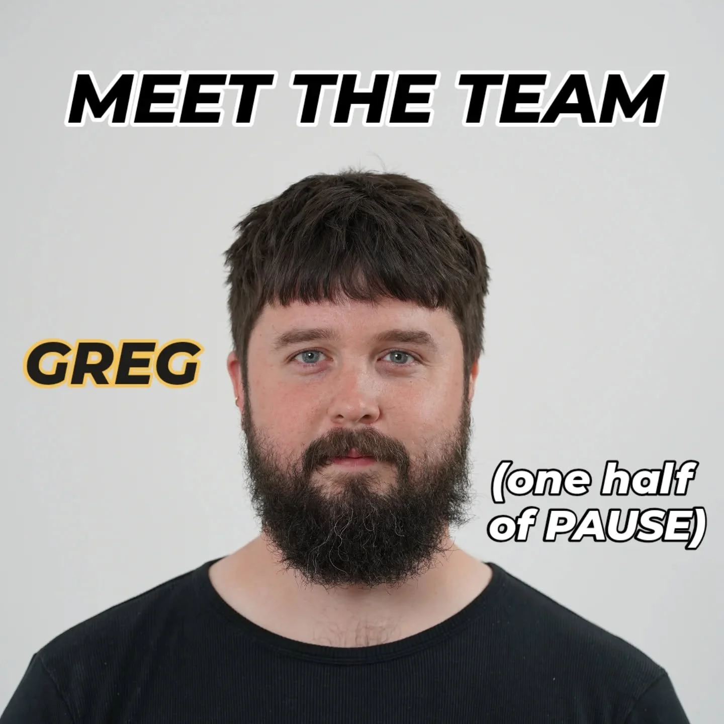 MEET GREG 🤝 the other half of Pause Creative Studios 📸

Get to know the faces behind the business 👀

We are NOW taking bookings for our self-portrait photography, content creation, events and workshops, and co-working offerings via our website and