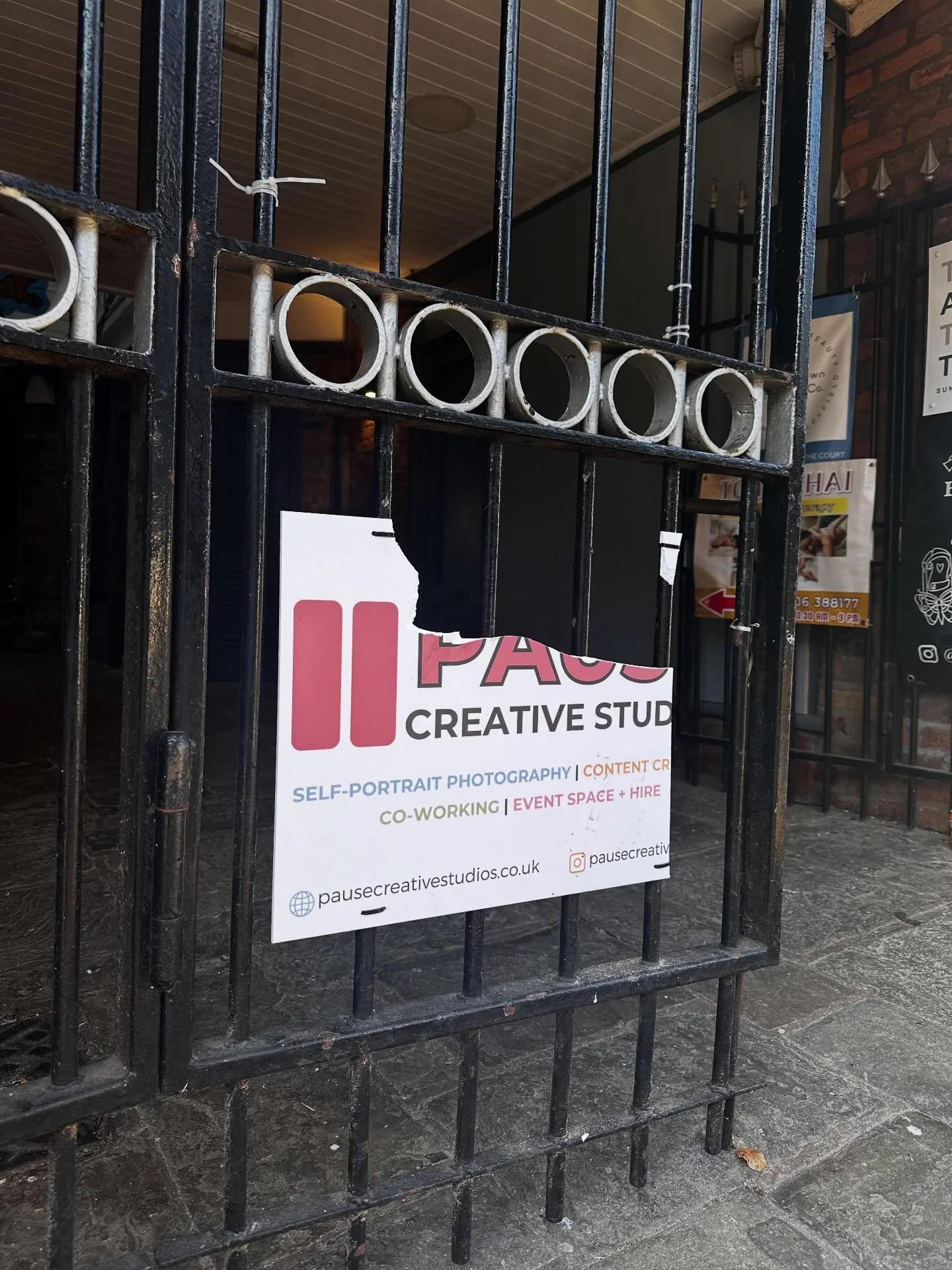 🥲 we got to the studio this morning to find that our sign had been vandalised over the weekend&hellip;

the same has happened to other businesses signs in the courtyard 💔

it&rsquo;s hard starting out a business, but even harder when unnecessary co