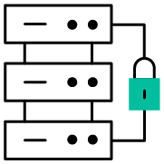 Icon showing two people with a gear and a sun-like symbol above them