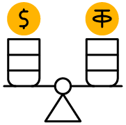 Icon of a rising line graph, two dollar signs, and an arrow pointing upward, representing financial growth or profit.