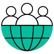A teal bowl with a grid pattern on its exterior.