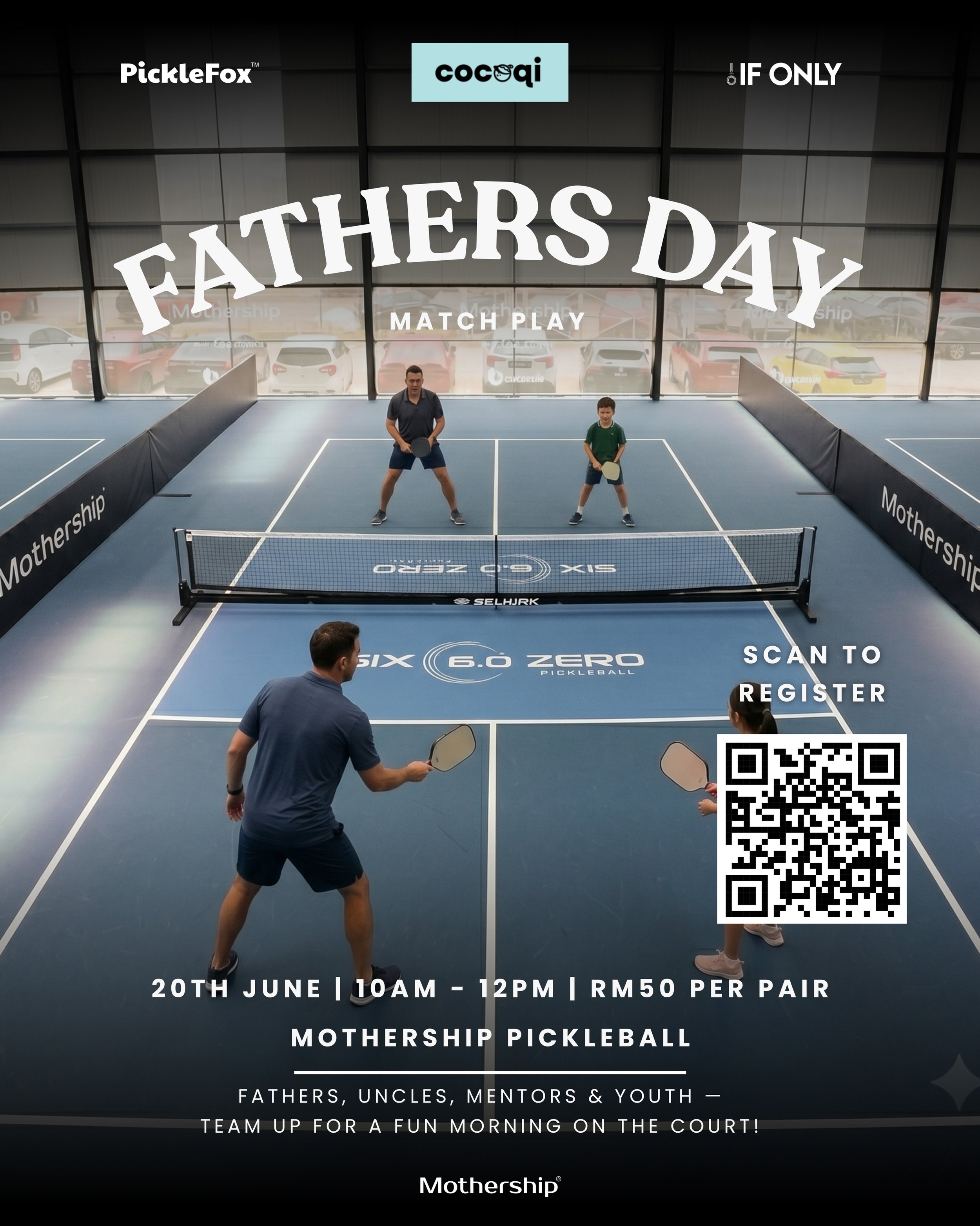 Celebrate Father&rsquo;s Day on the court with the people who&rsquo;ve guided, supported, and inspired you.

Whether it&rsquo;s your dad, uncle or mentor, come join us for a fun morning of pickleball and friendly competition.

📅 20 June 2026
⏰ 10AM 