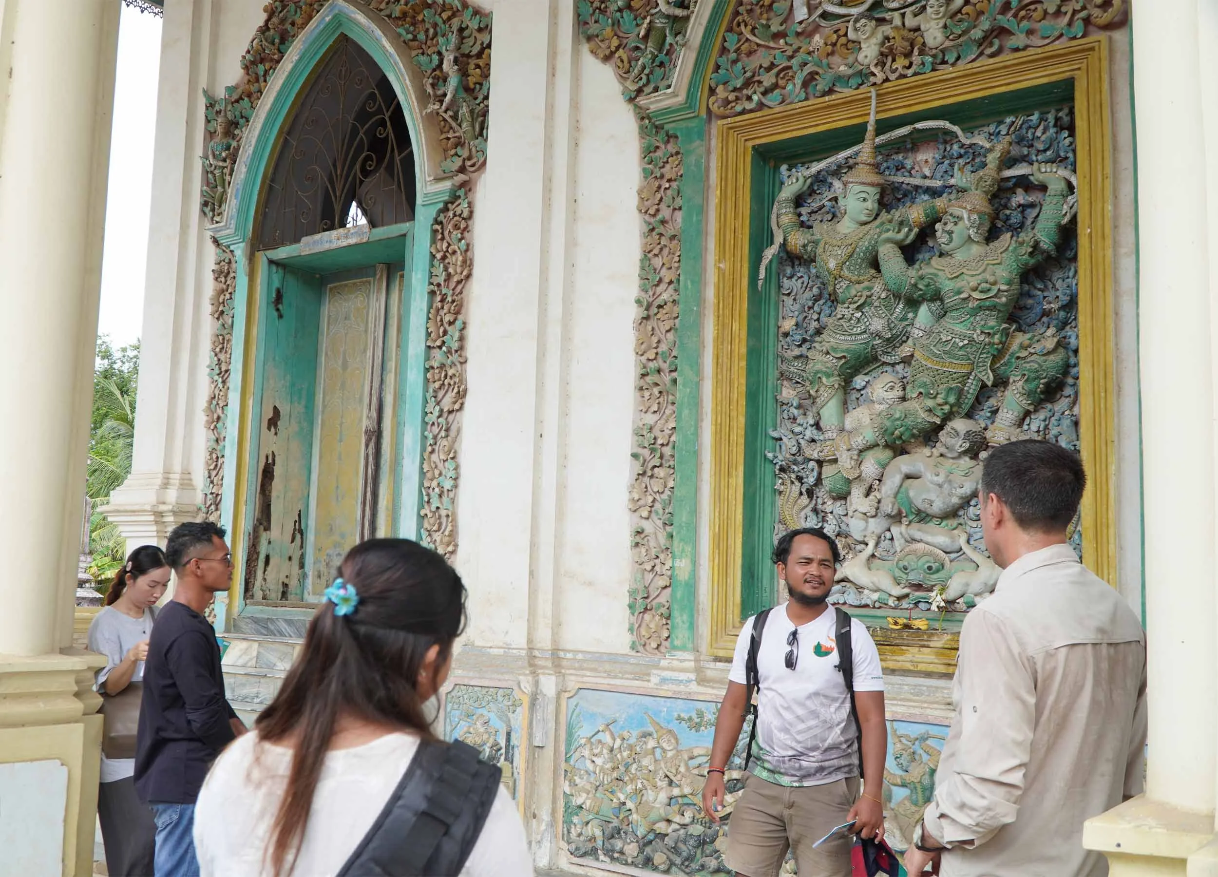 Guests joined our Battambang heritage walk tour at White Elephant pagoda