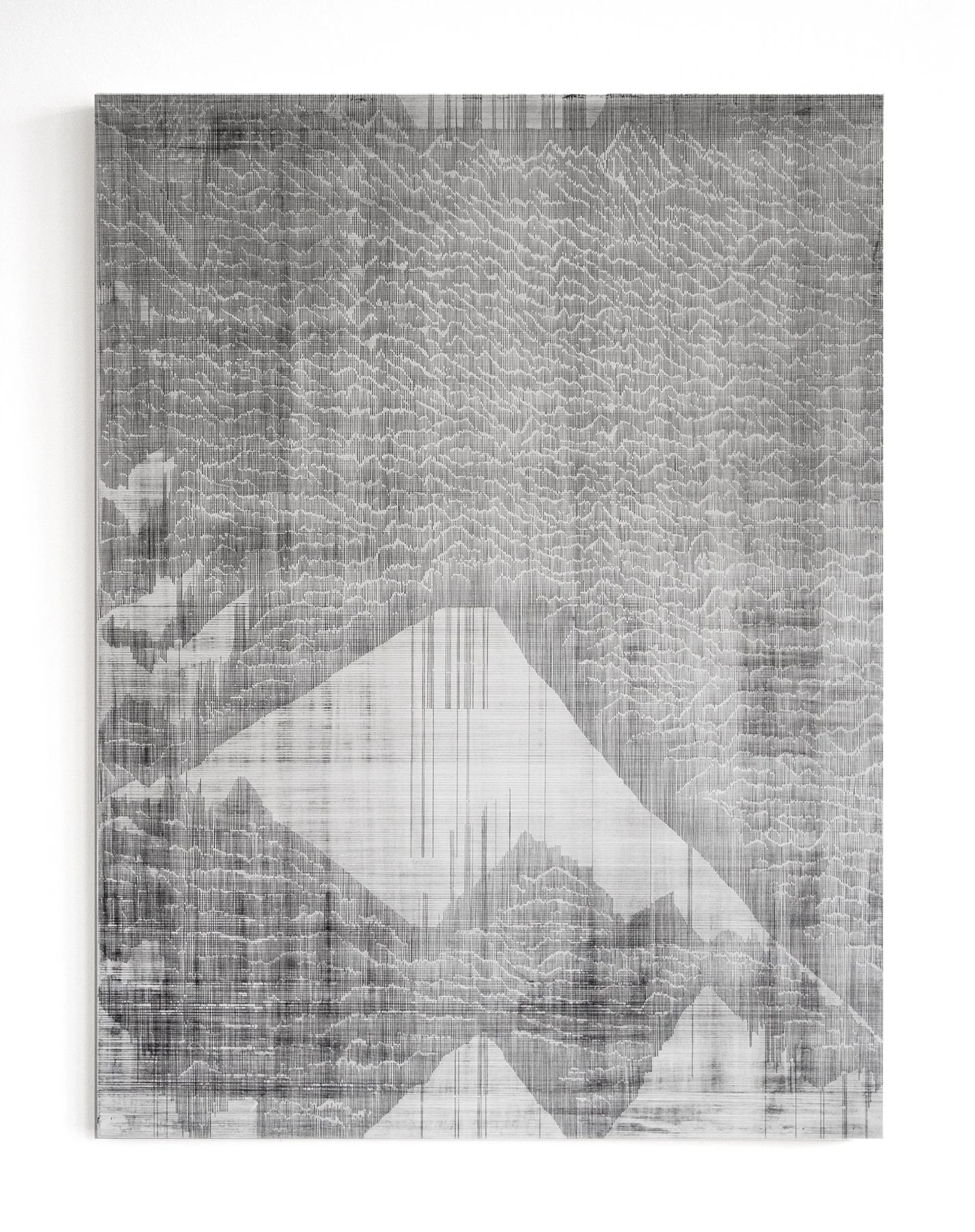 Legible Earth (Tapestry) 5.4 | 2025 24" x 18", Graphite and California wildfire char on panel