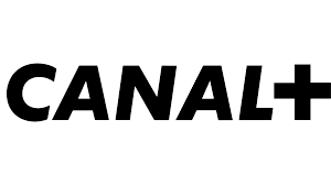 Logo de la chaîne Canal+ en noir et blanc.
