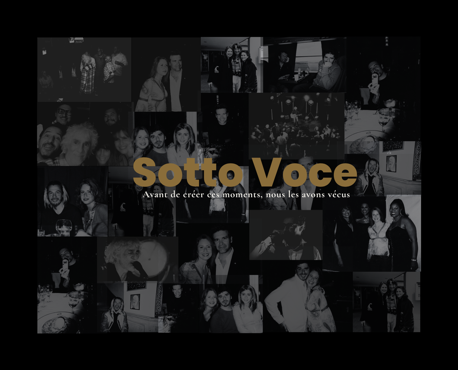 Mur de photos de soirées Sotto Voce