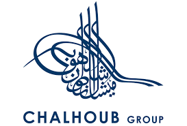 Logo du groupe Chalhoub avec calligraphie arabe et le nom écrit en anglais