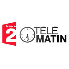 Logo de France 2 Télé Matin, avec une horloge représentant le matin.