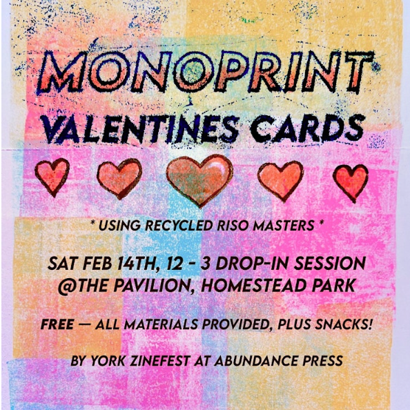 Valentines Mono Print Cards with Abundance Press