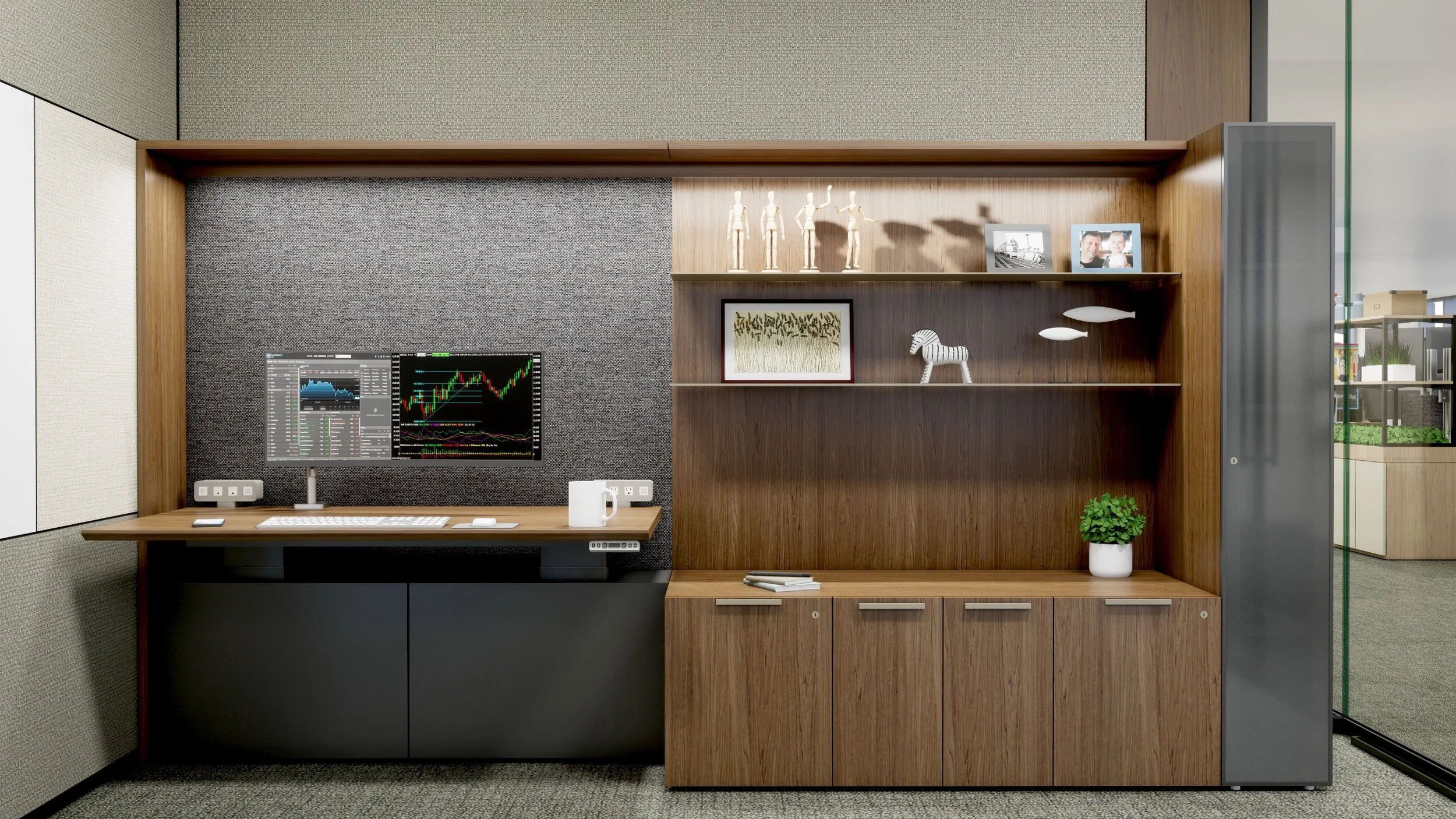 Wood + Anthracite Finish