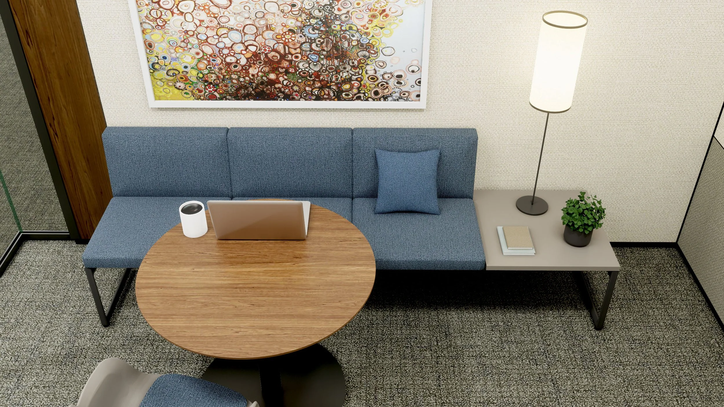 Clique Bench with End Table