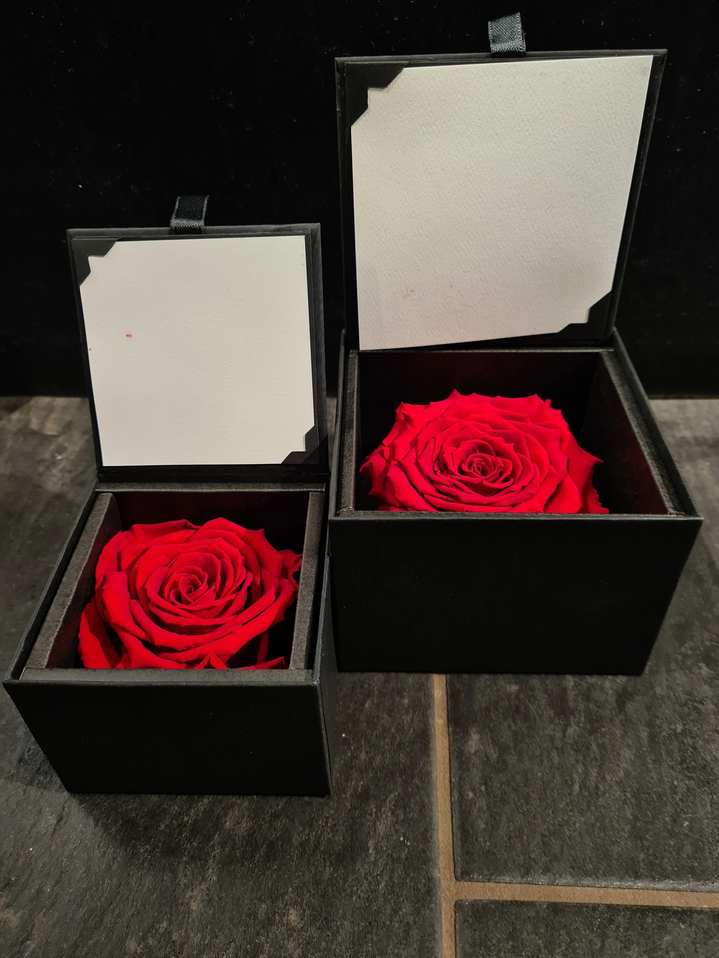 Infinity Rosenbox rot , mit 1 grossen Blüte