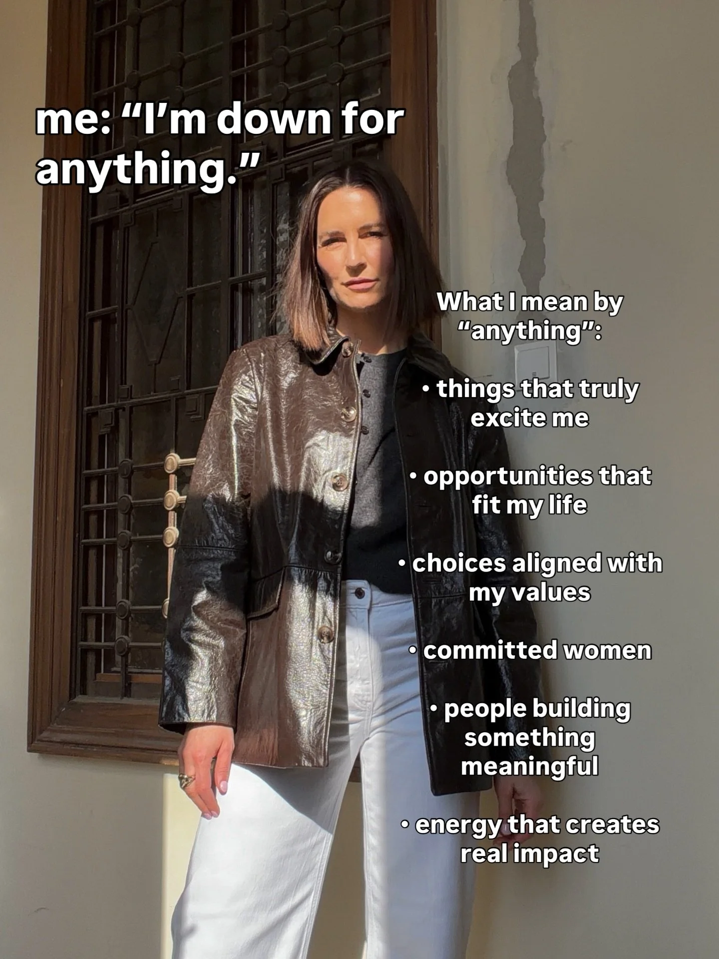 &ldquo;I&rsquo;m down for anything.&rdquo;
Ja.
F&uuml;r alles, was Substanz hat.

F&uuml;r Ideen, die wirklich etwas ausl&ouml;sen.
F&uuml;r Begegnungen, in denen Pr&auml;senz sp&uuml;rbar ist.
F&uuml;r Menschen, die offen sind, sich einzubringen, mi