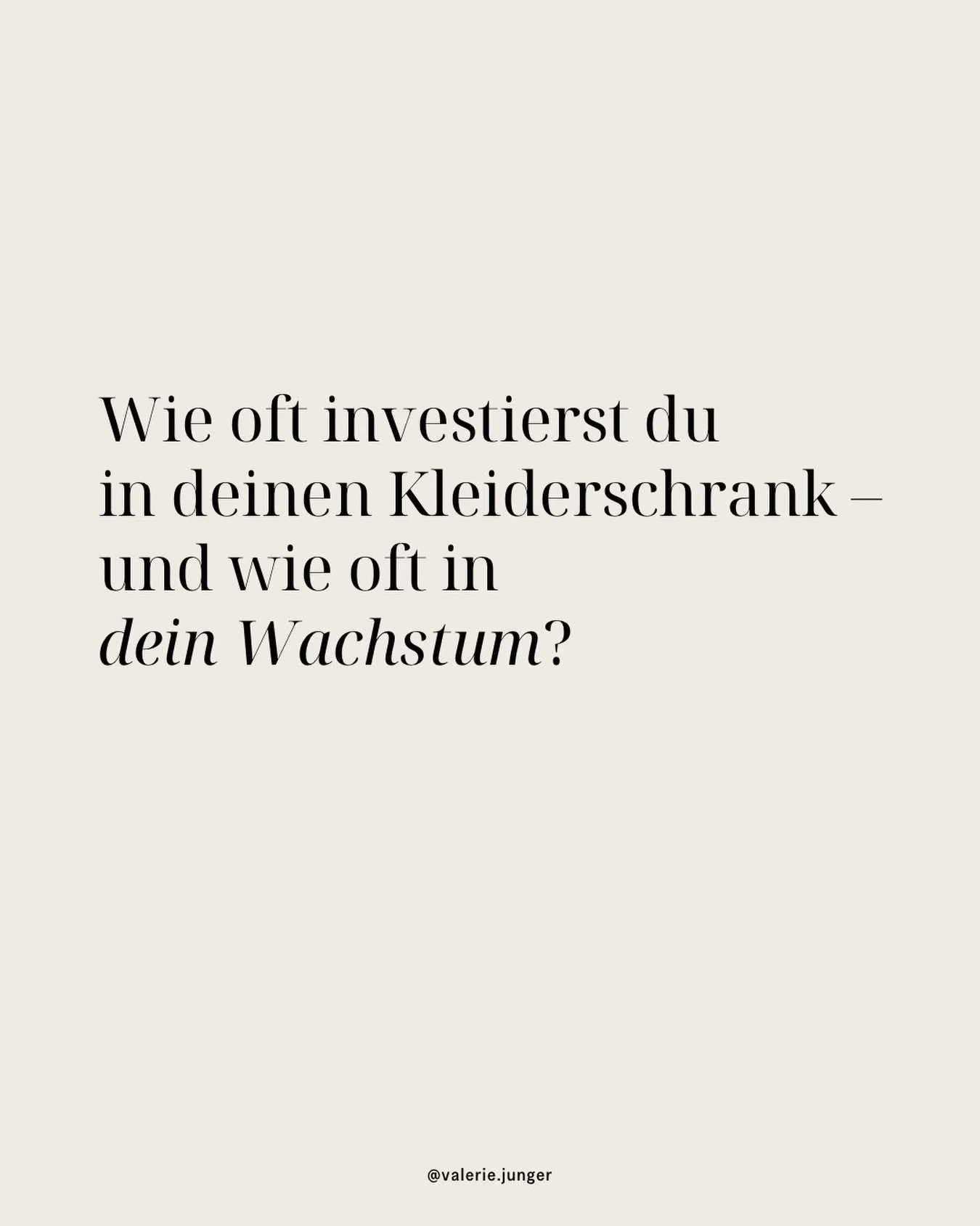 Fr&uuml;hling = neue Garderobe. Klar. Kenne ich.

Die Bluse, der Blazer, die Sonnenbrille &ndash; und w&auml;hrend ich gerade online shoppe, kommt mir kein einziger Gedanke wie &bdquo;Kann ich mir das leisten?&rdquo;

Aber sobald es um ein Coaching g
