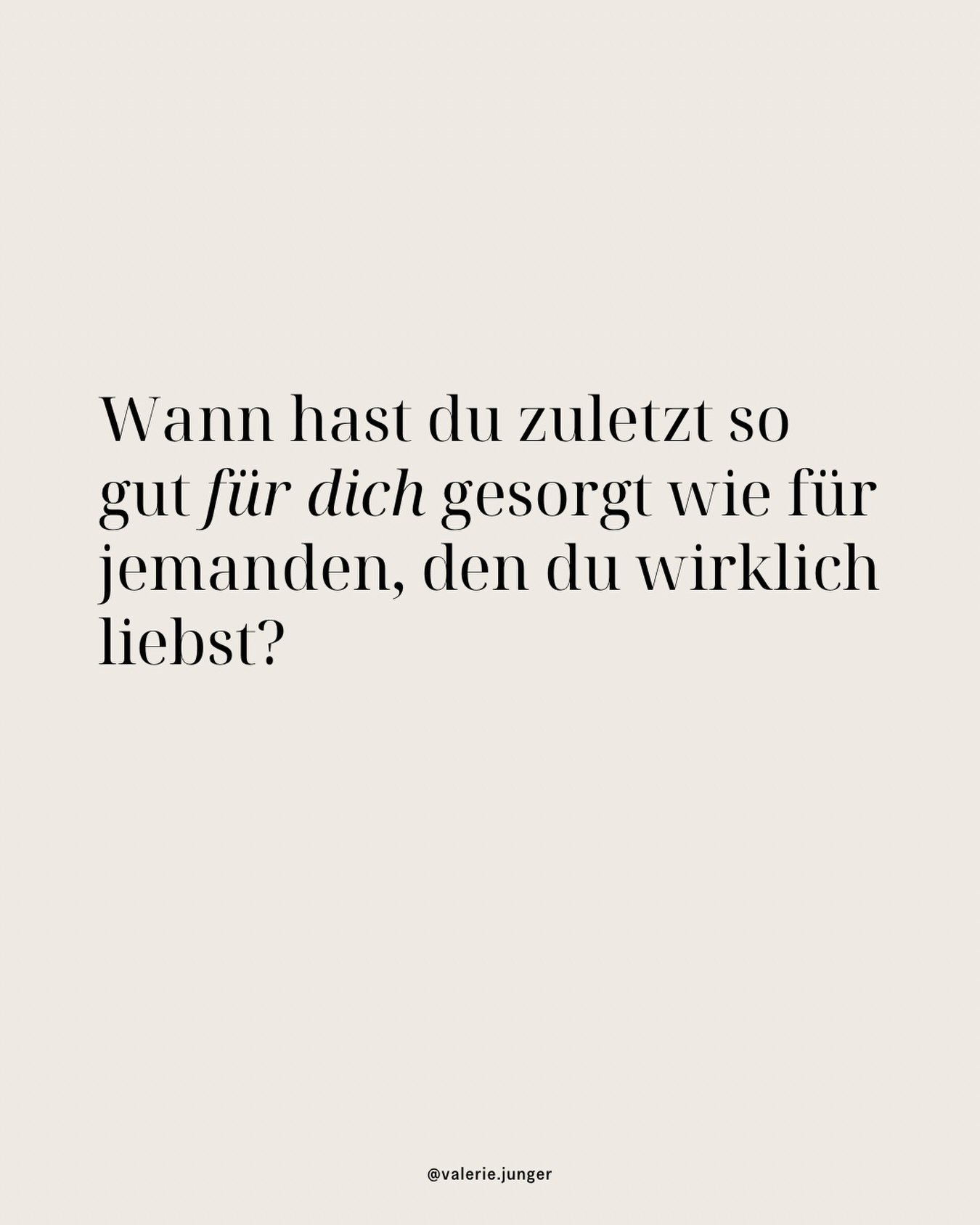 Ich stelle diese Frage den Frauen, mit denen ich arbeite. Im Mentoring, im Gruppencoaching. Und ja &ndash; auch mir selbst.

Jedes Mal entsteht kurz Stille.

Wir sind au&szlig;ergew&ouml;hnlich gut darin, f&uuml;r andere da zu sein. Geduldig. Wohlwol