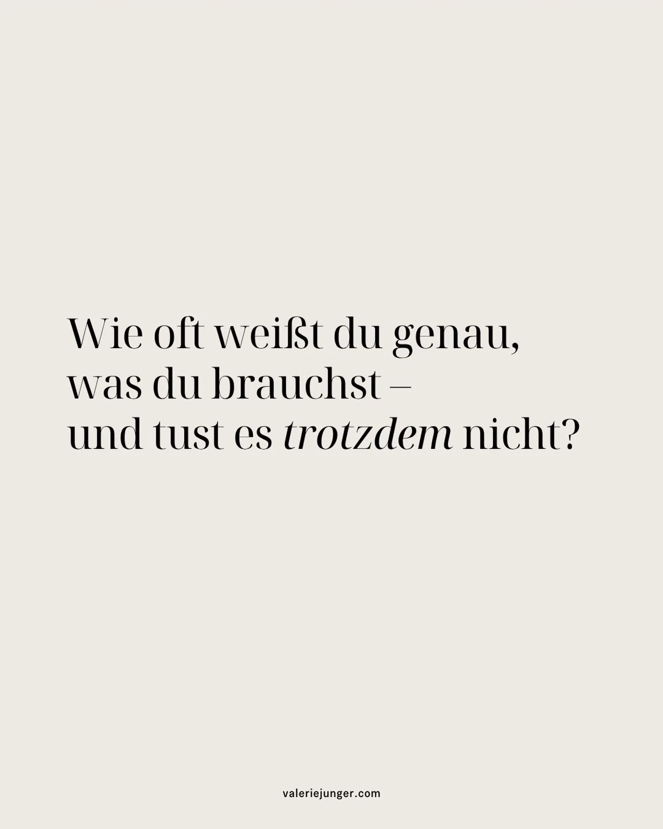 Irgendwann h&ouml;rt man auf, sich zu fragen, warum man es wieder nicht getan hat &ndash; und f&auml;ngt an zu fragen, was das eigentlich &uuml;ber die Beziehung zu sich selbst aussagt.

Du wei&szlig;t, dass du eine Pause brauchst. Du wei&szlig;t, da