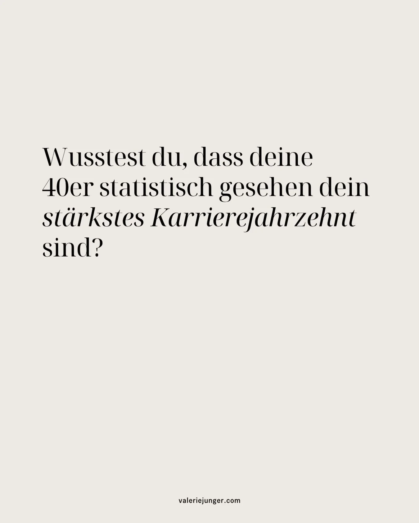 Wusstest du, dass deine 40er statistisch gesehen dein st&auml;rkstes Karrierejahrzehnt sind?

Laut einer Harvard Business Review Studie liegt das Durchschnittsalter erfolgreicher Gr&uuml;nderinnen bei 45. Frauen &uuml;ber 40, die neu starten, haben h