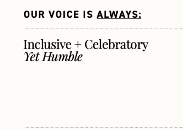 Voice guidelines