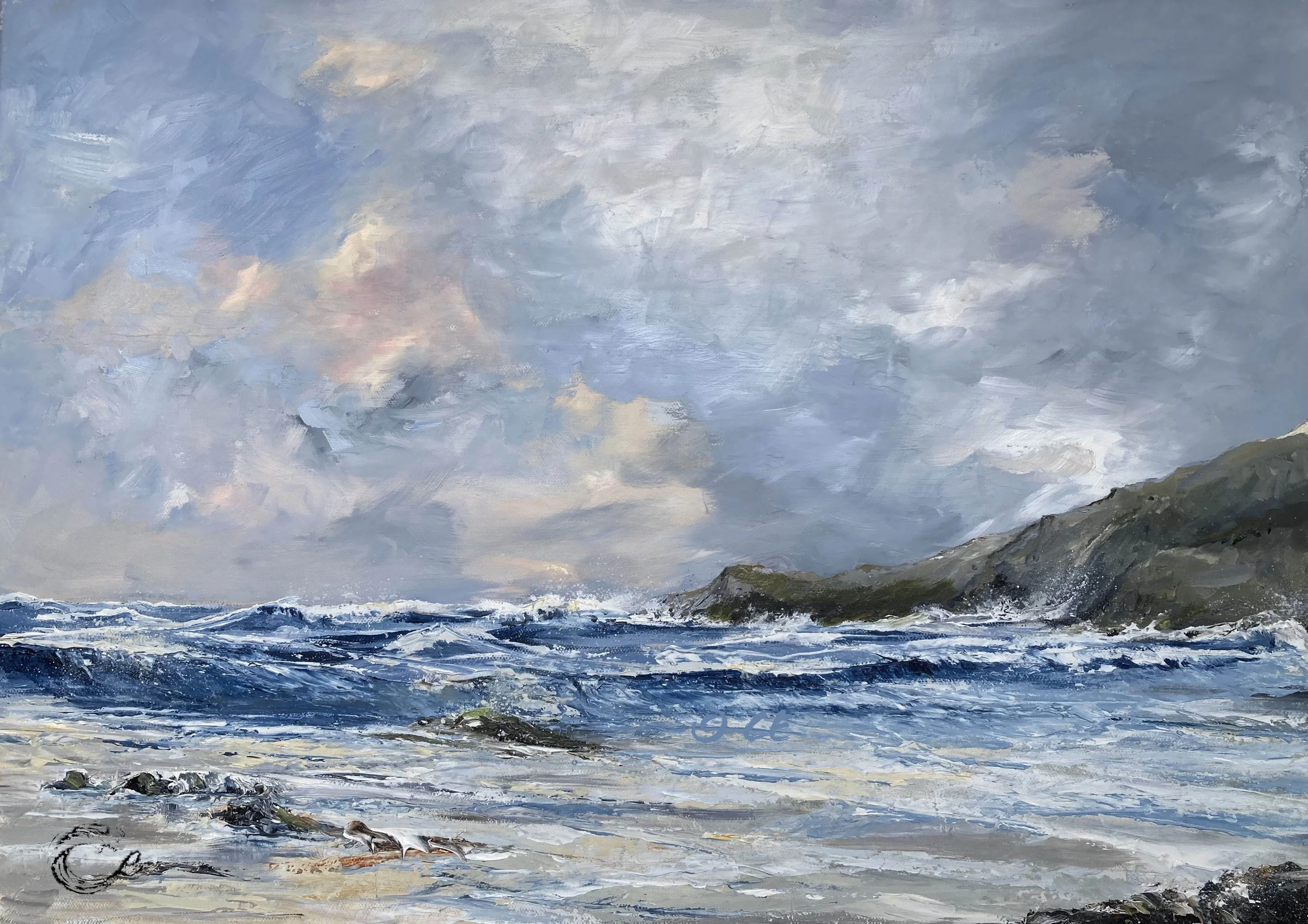 Stormy Seas - Original Seascape Oil Painting