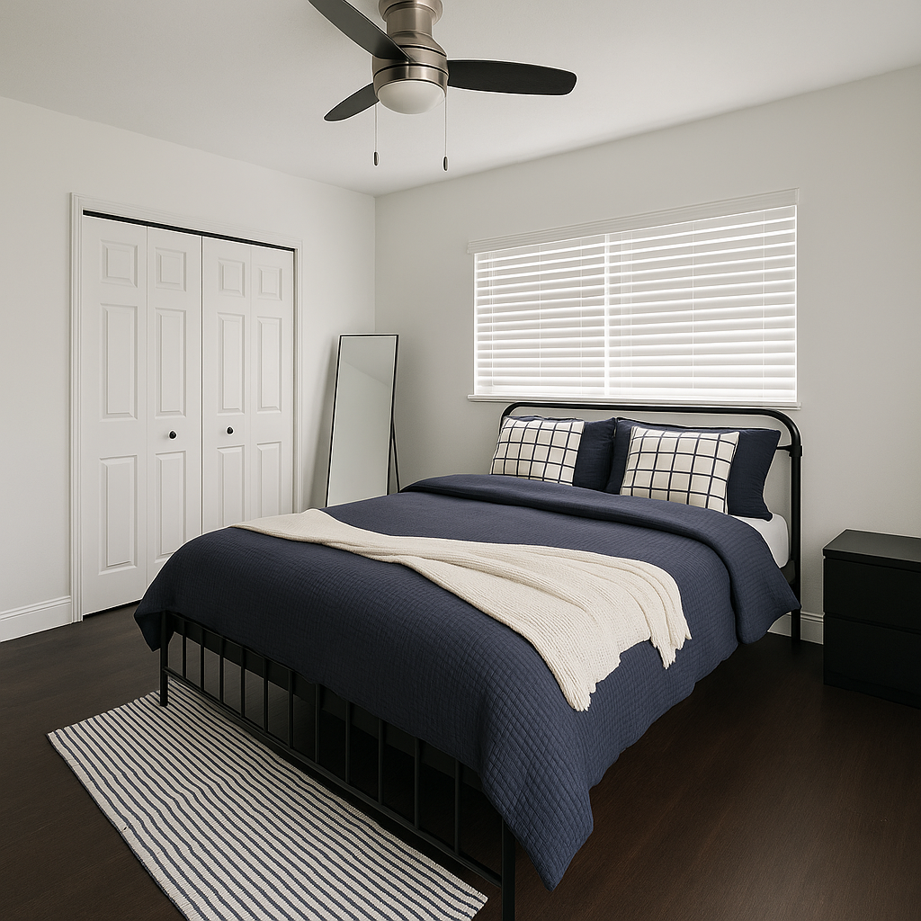 Alachua 02 - Large Queen Bedroom with dedicated desk and mini fridge