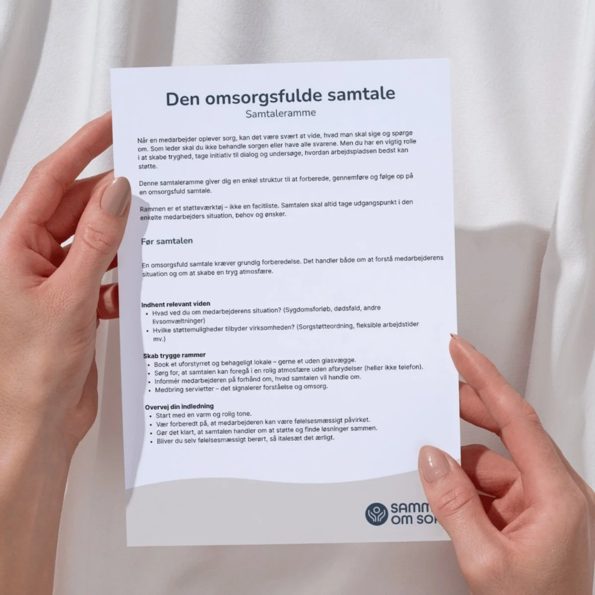 Samtaleramme for den omsorgsfulde sorgsamtale