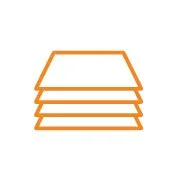 Stack of three paper documents or files