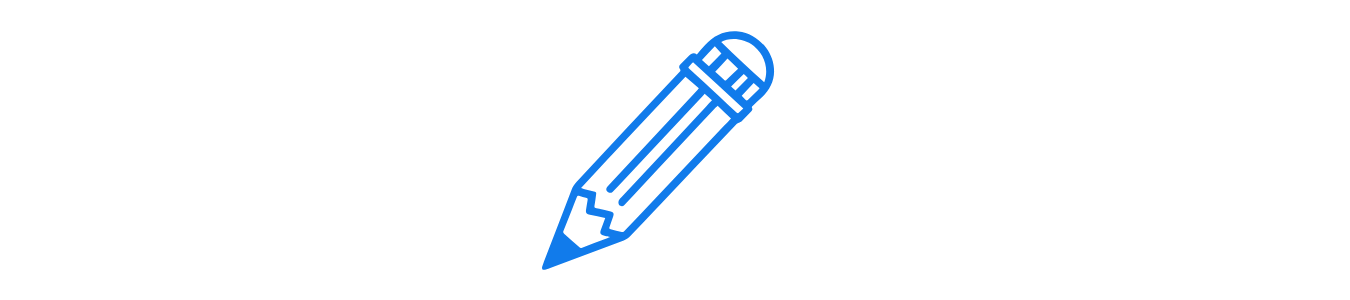 Text reads 'Writing', with an illustration of a pencil above the text.