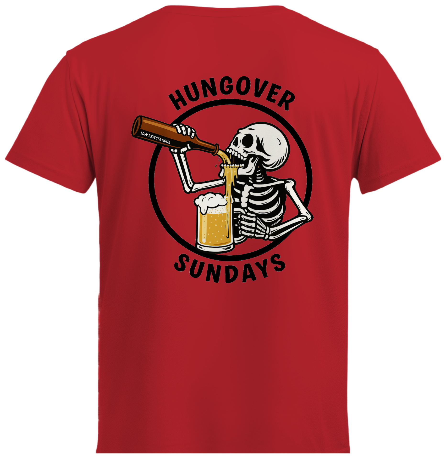 Hungover Sundays - Skull Drinking Beer - HS008