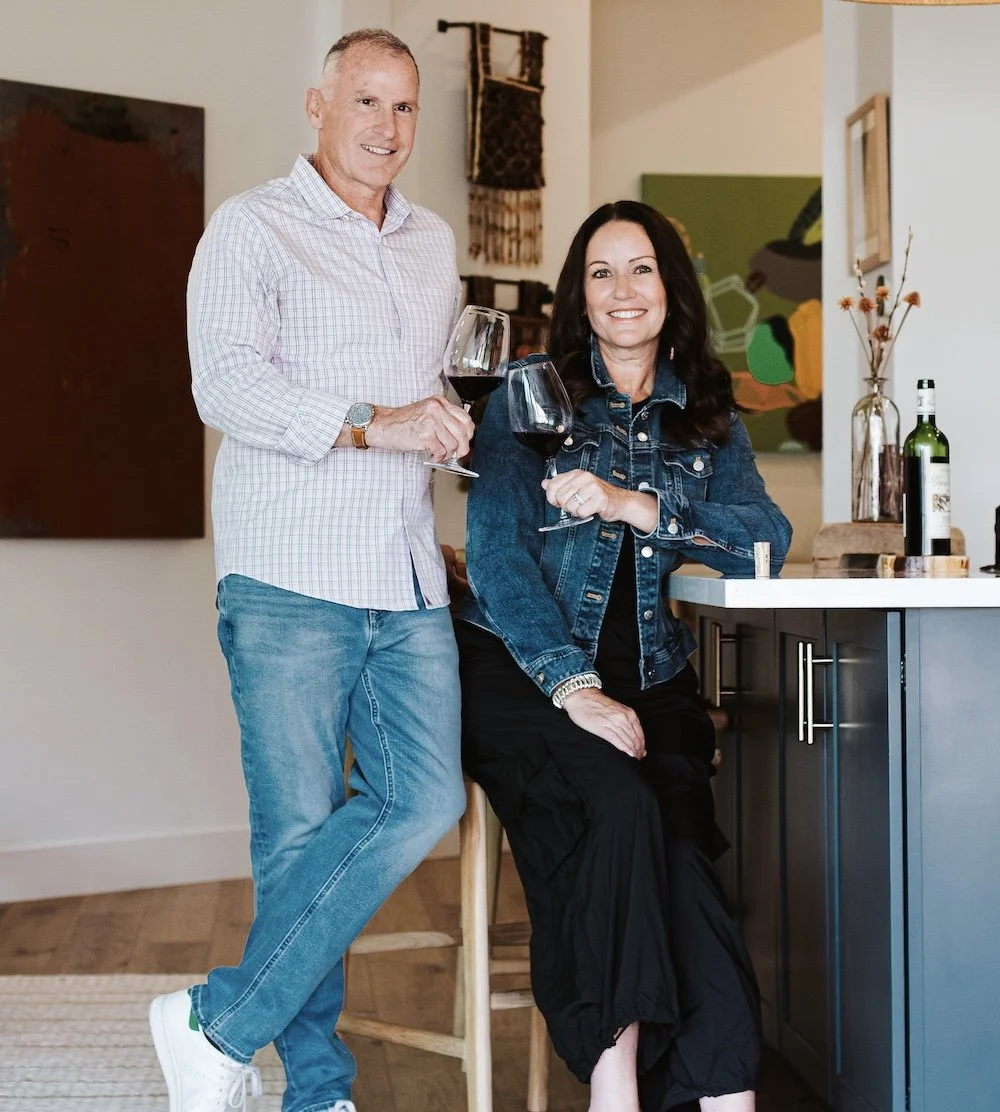 Lacie and Doug enjoying a glass of wine