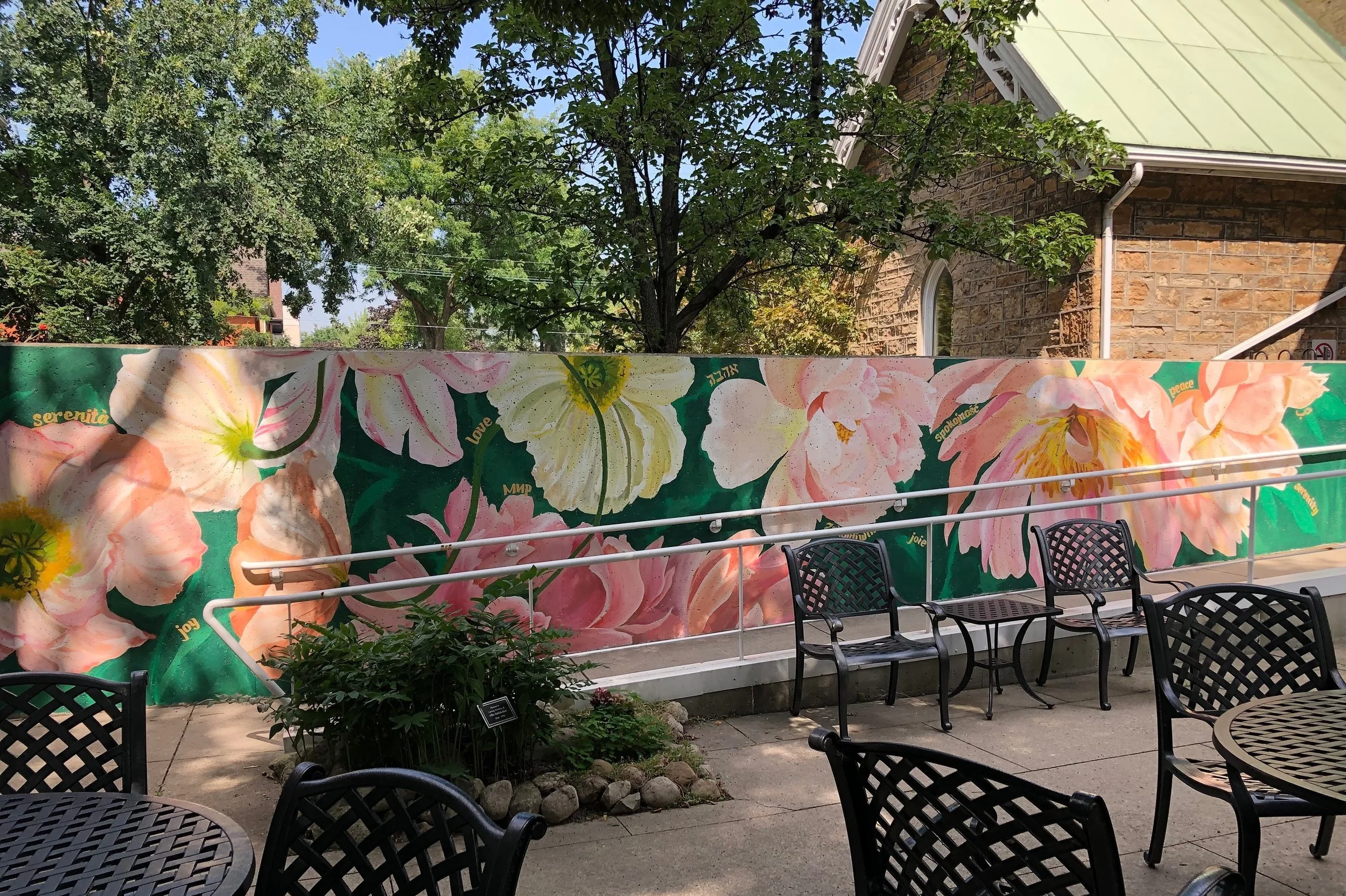 Emmanuel House Hospice | Exterior garden mural