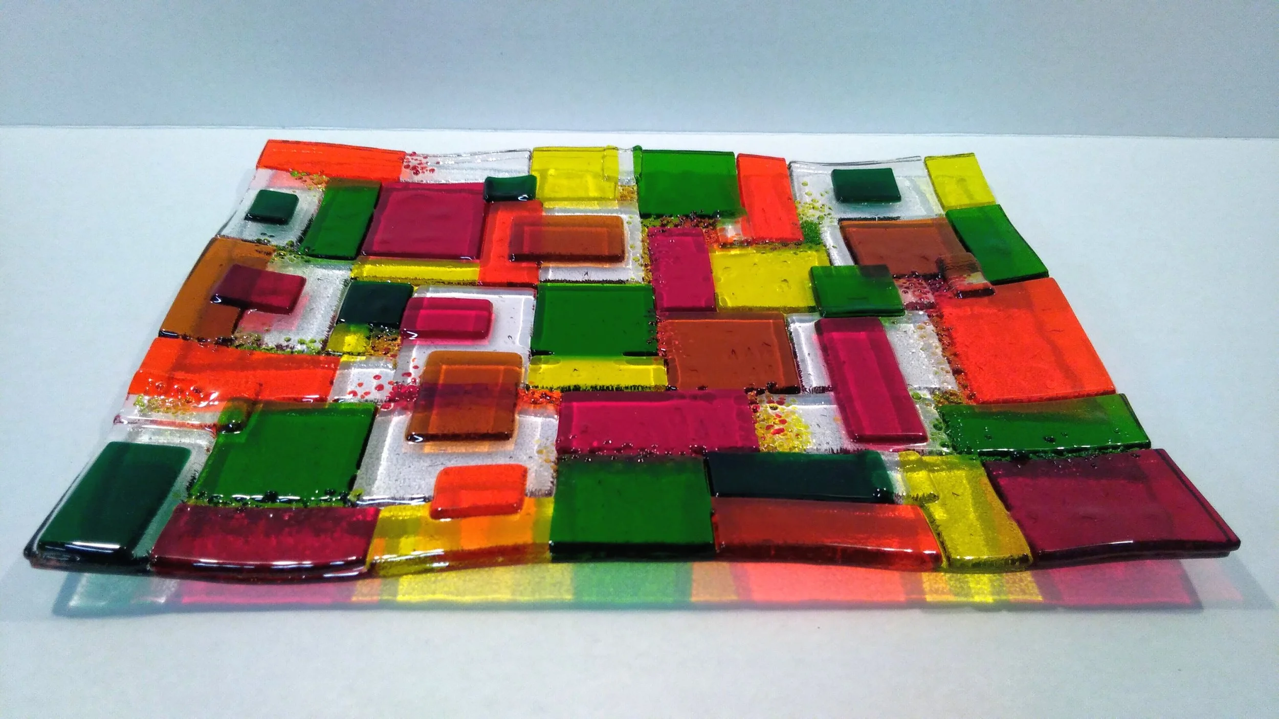 8" x 11" Fused Glass Wavy Dish Wednesday Workshop