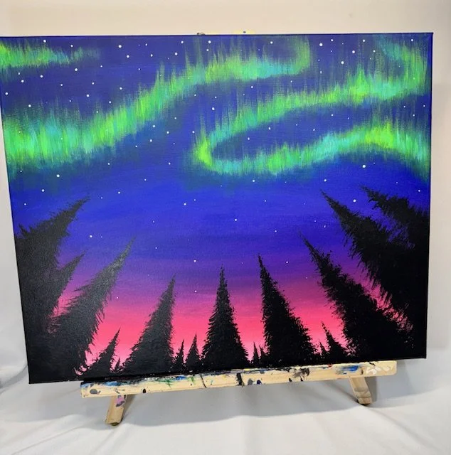 Northern Sky Canvas Wednesday Workshop, Wednesday, January 21 6:00-8:00 pm