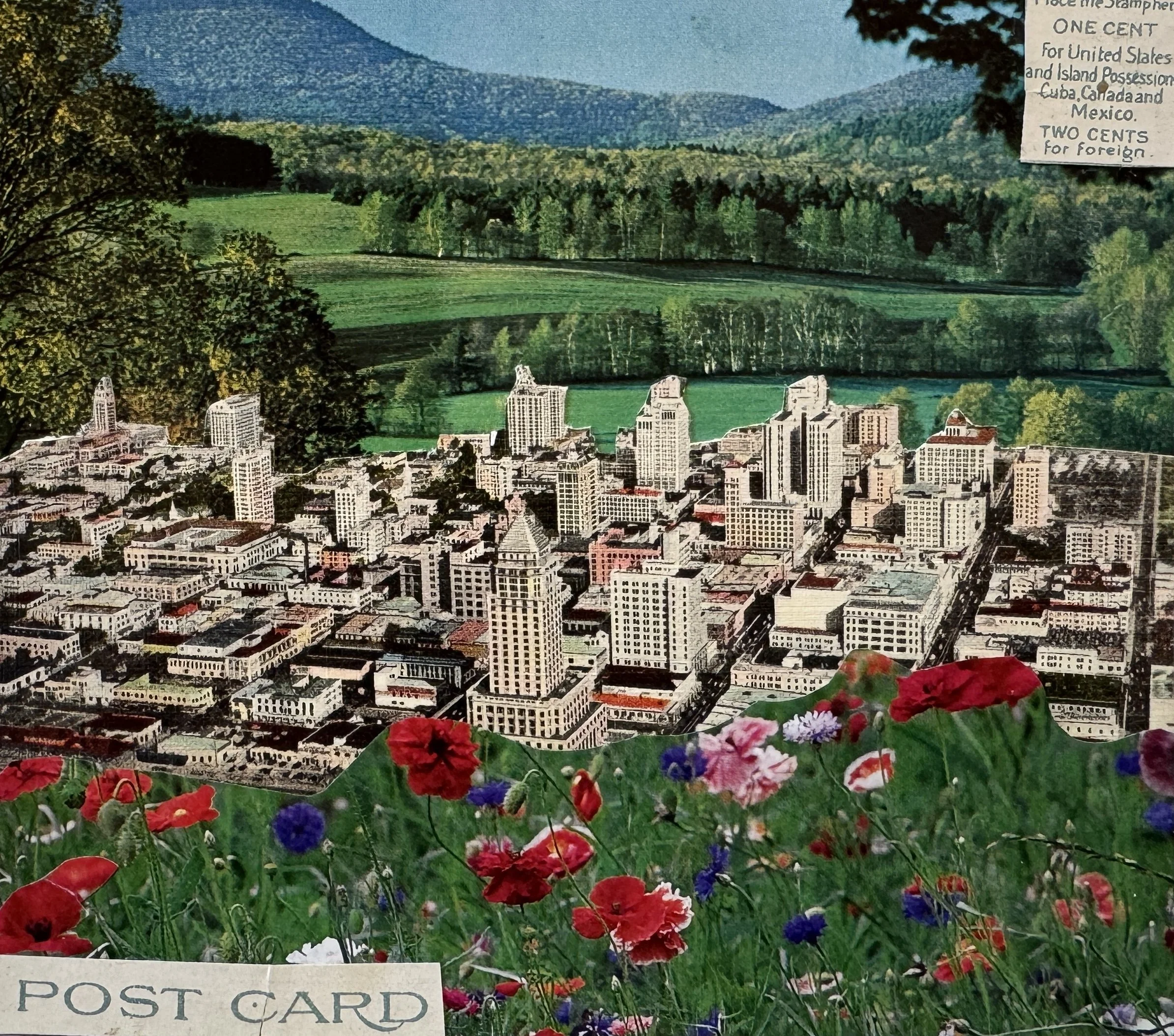 "Hidden city" built from a 1948 postcard of Miami