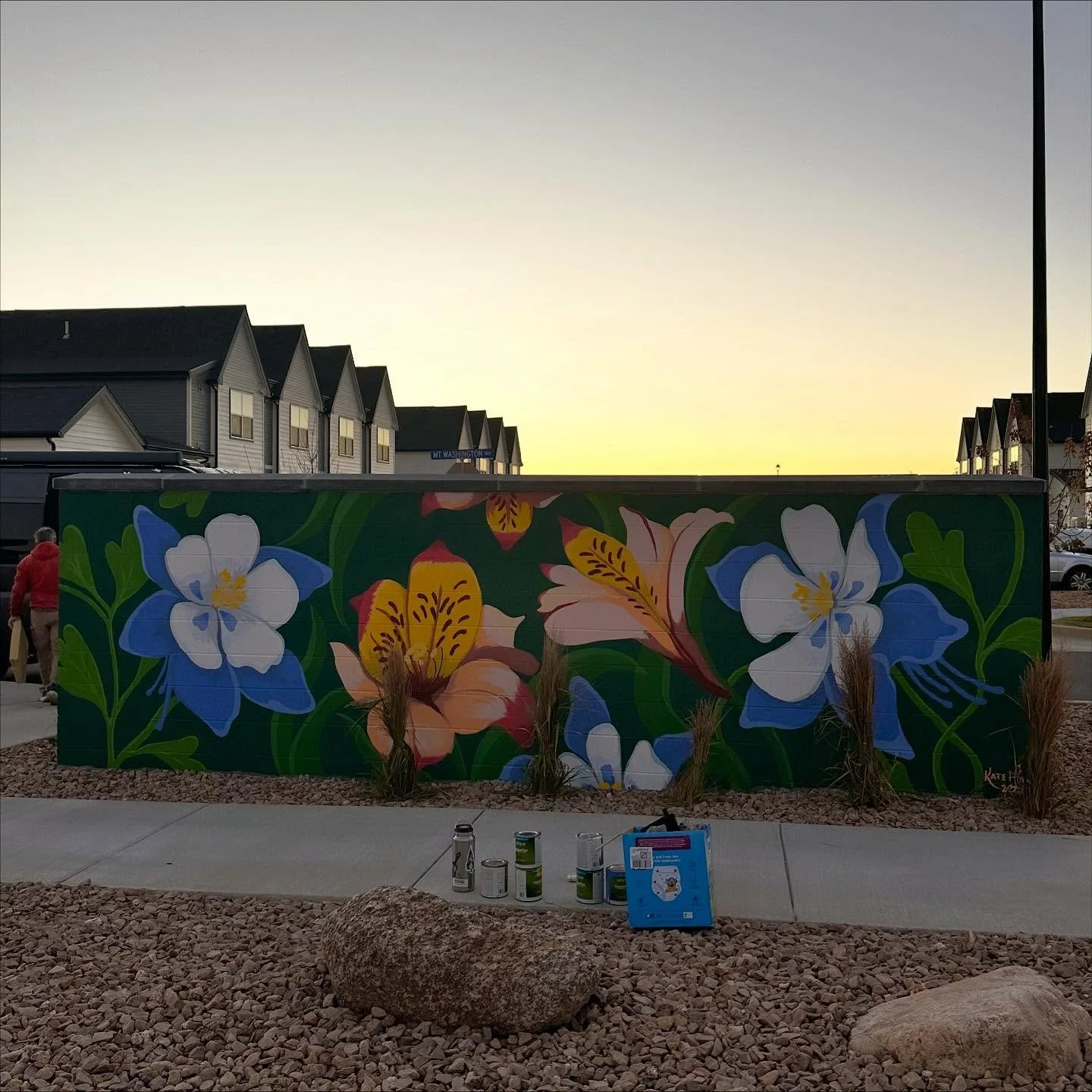 she&rsquo;s finished! im so incredibly glad i got to design AND paint AND visit my family in Colorado all in one🥰🥰 this was a great gig with a fantastic view and i had a lot of fun horsing around and painting :) also more posts to come bc i have mo