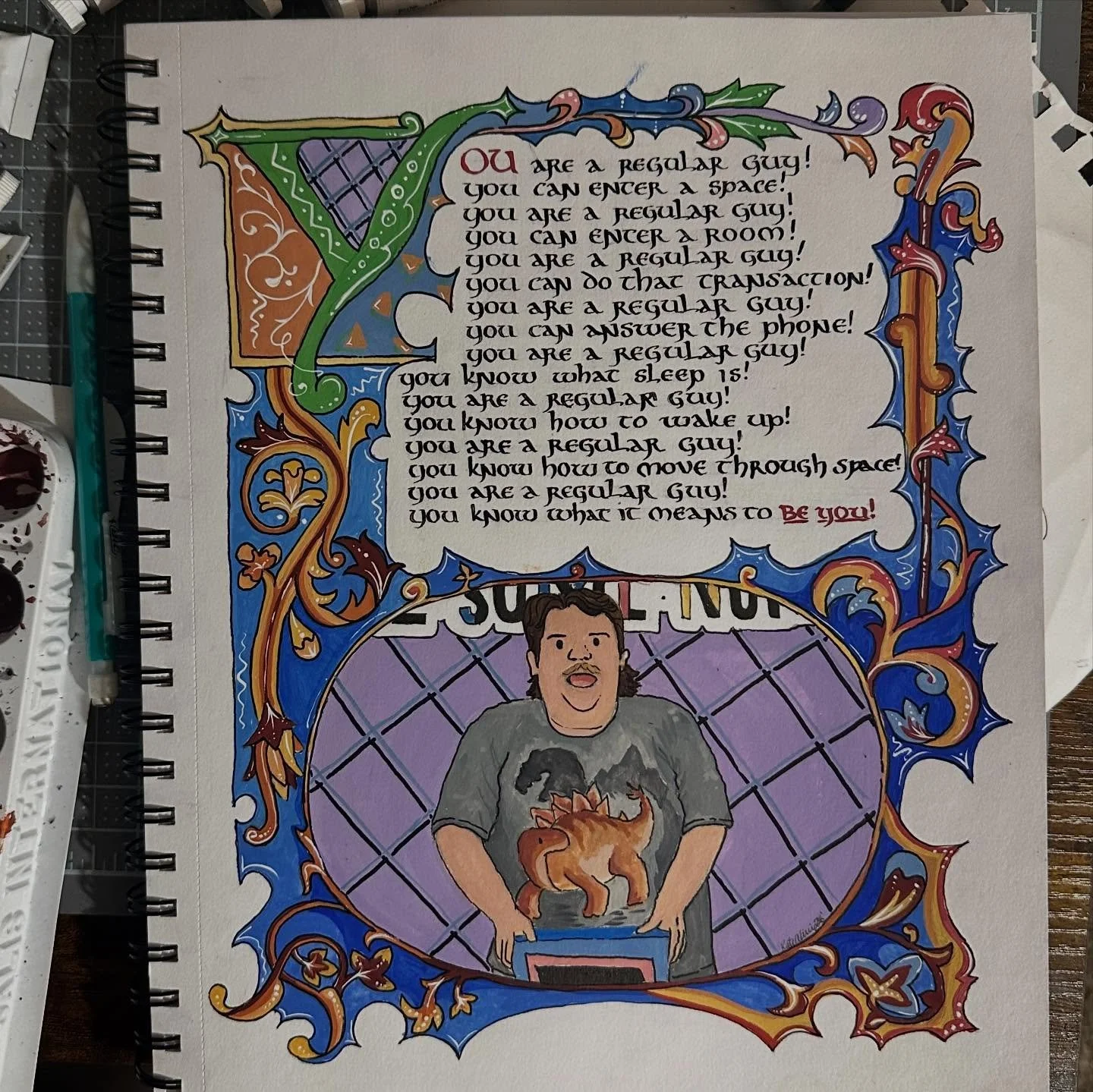it&rsquo;s a @jacobwysocki manuscript page????? i LOVE having free will and the knowledge to be able to create stuff like this and the @makesomenoise episode where jake shared these affirmations has been rattling in my head nonstop <3 

#dropouttv