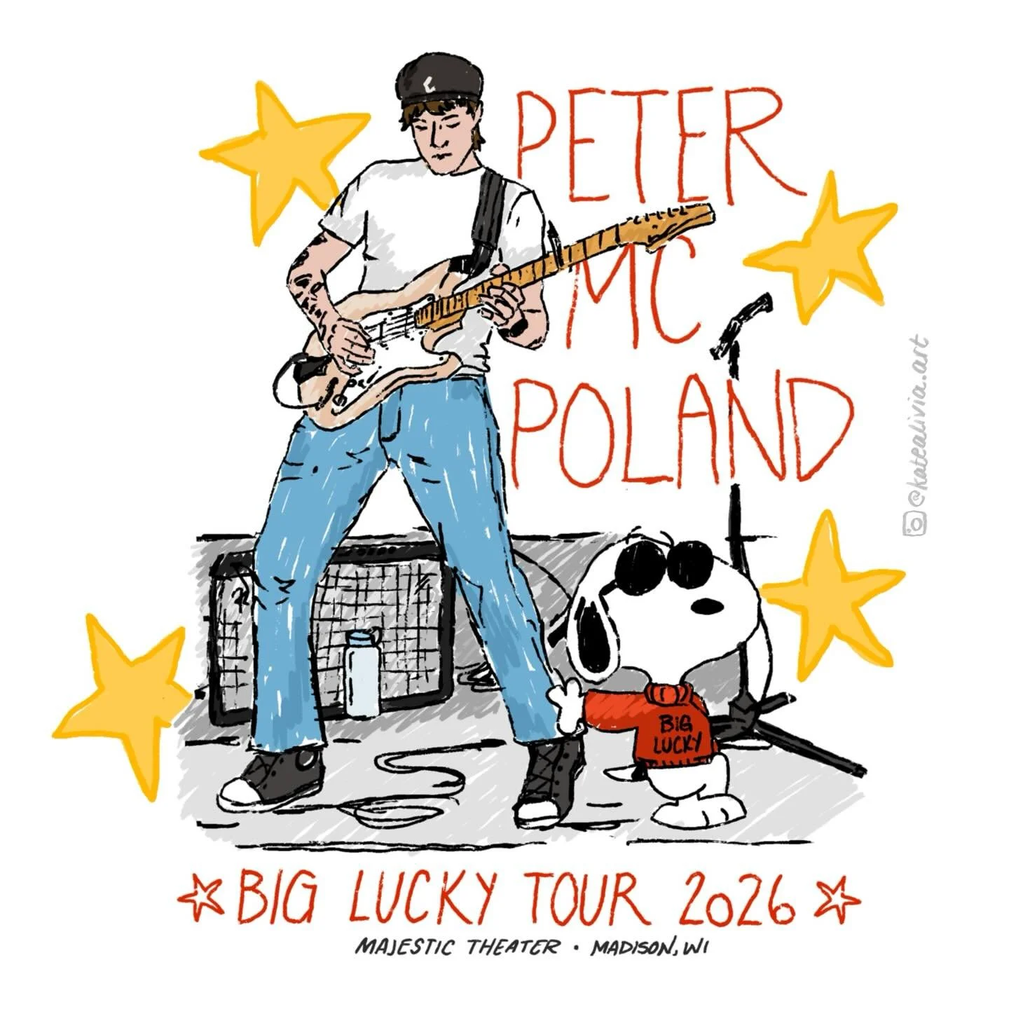 posting this here bc i got to go see my favorite artist for the third time and give the stickers i made of this print to ppl (and peter, yay)! i also included some pictures i took bc im just so excited that i got to experience this, @petermcpoland ab